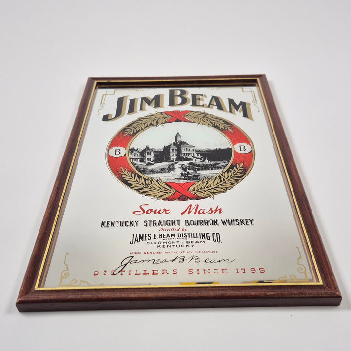 Retro Jim Beam väggtavla i träram