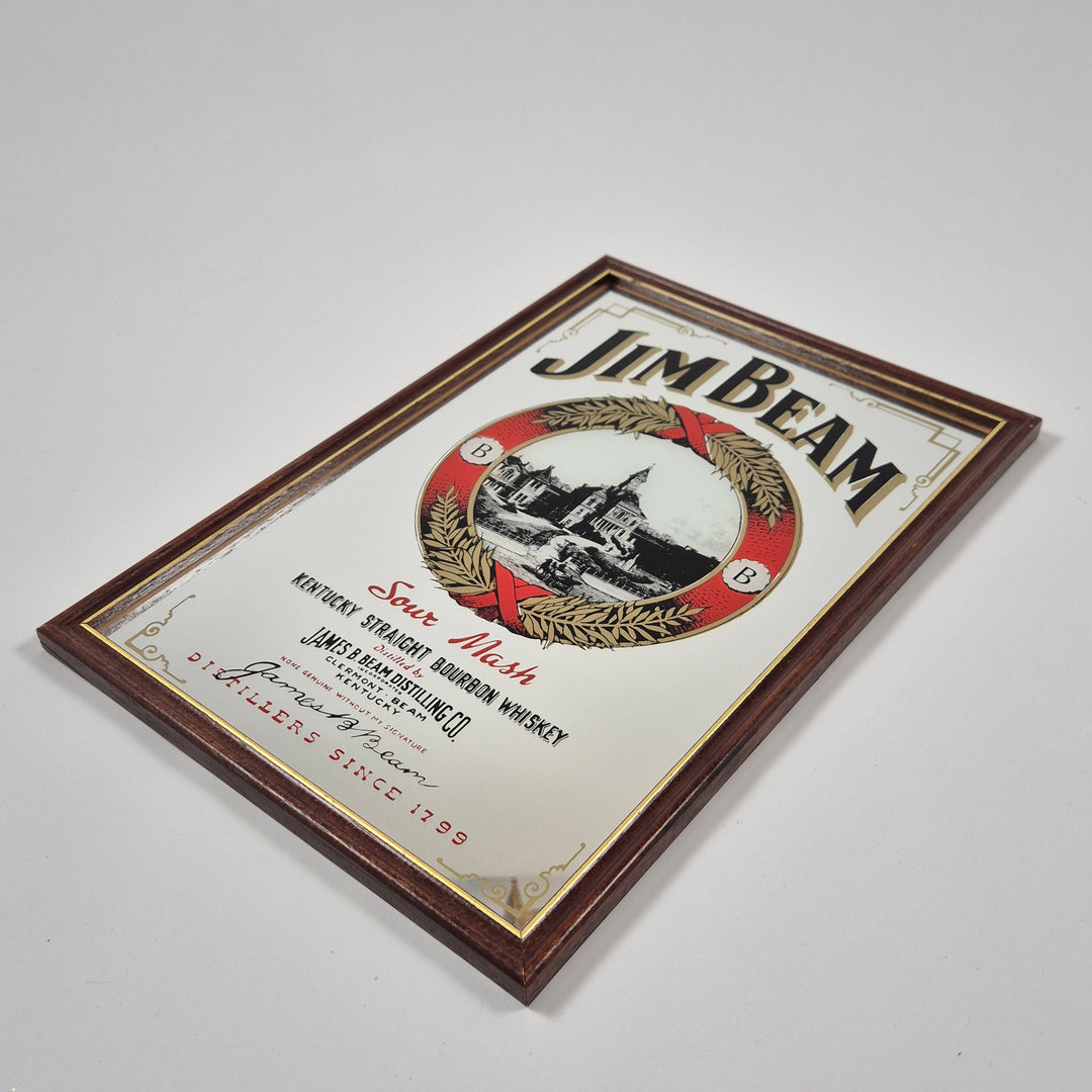 Retro Jim Beam väggtavla i träram