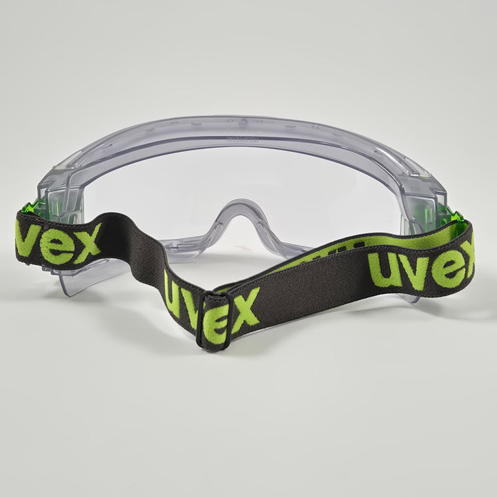 Uvex skyddsglasögon klar lins neongrönt band