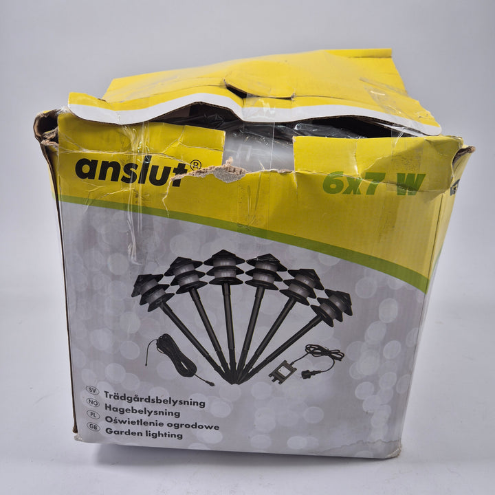 Anslut trädgårdsbelysning set 6 lampor