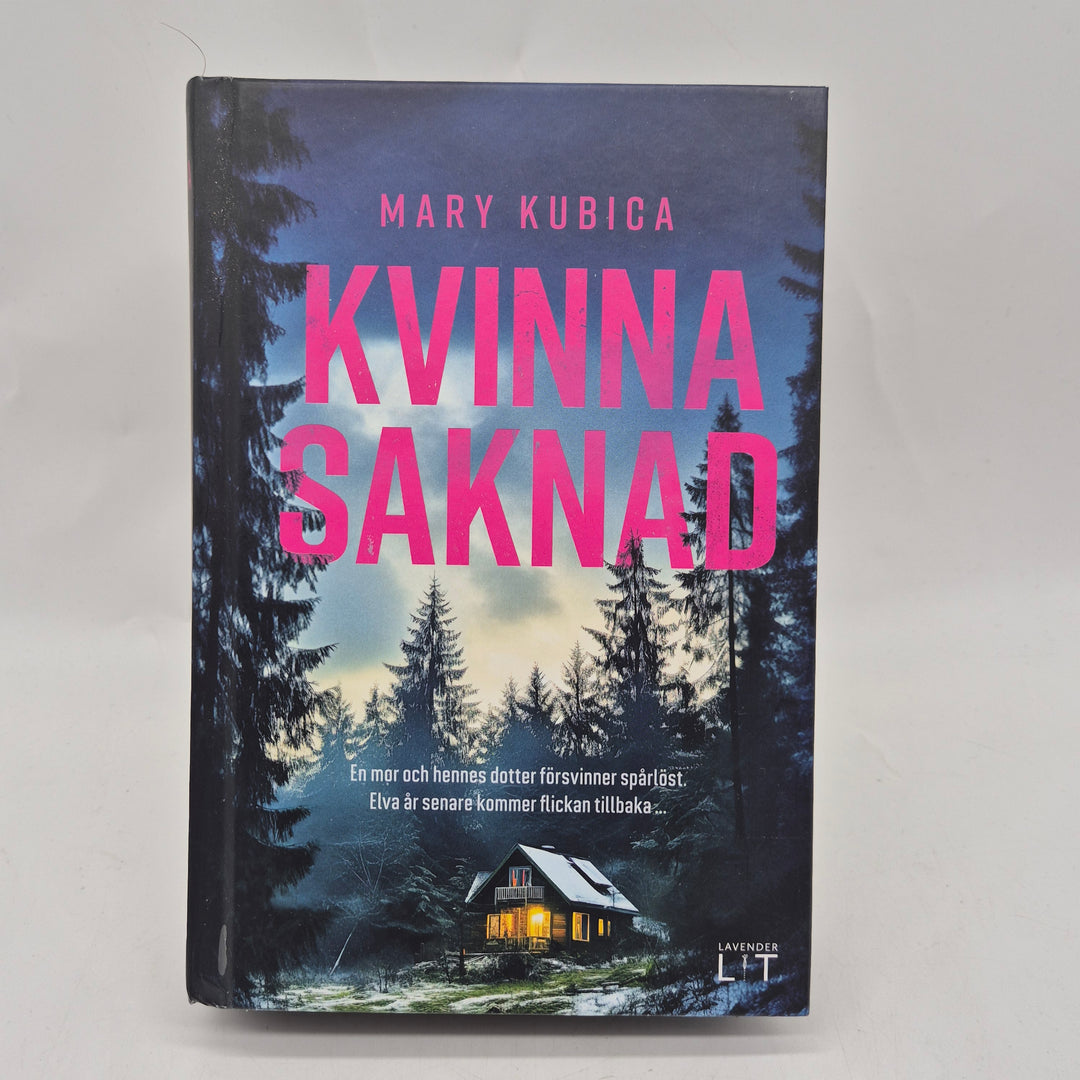 Kvinna saknad thrillerbok inbunden Lavender Lit
