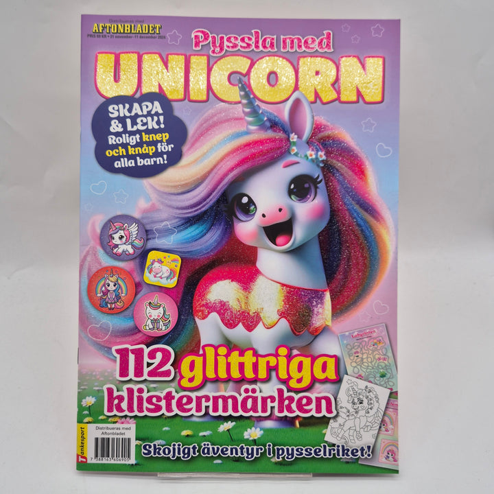 Pysseltidning Unicorn med klistermärken Aftonbladet