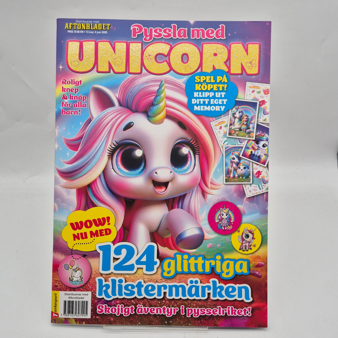Pysselbok för barn Unicorn med klistermärken