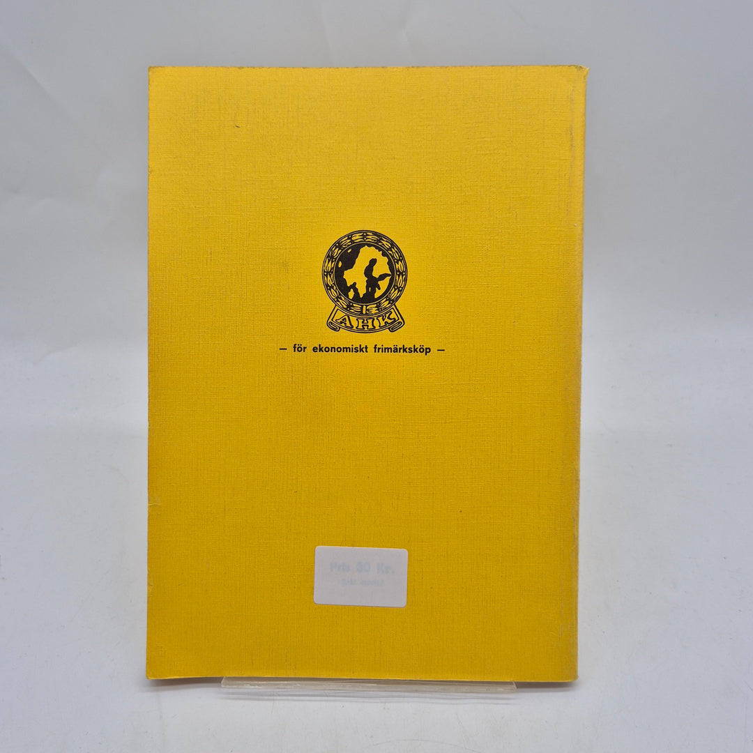 Retro AHK frimärkskatalog 1990 gul pärm