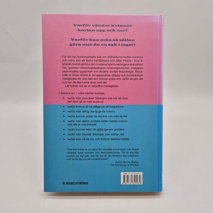 Samma art olika världar relationsbok begagnad