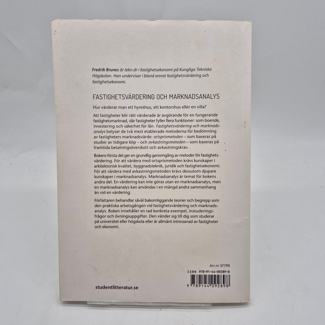 Fastighetsvärdering och marknadsanalys bok Studentlitteratur