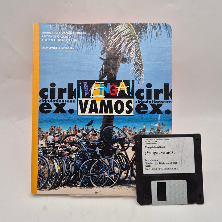 Retro spansk lärobok med diskett Almqvist & Wiksell