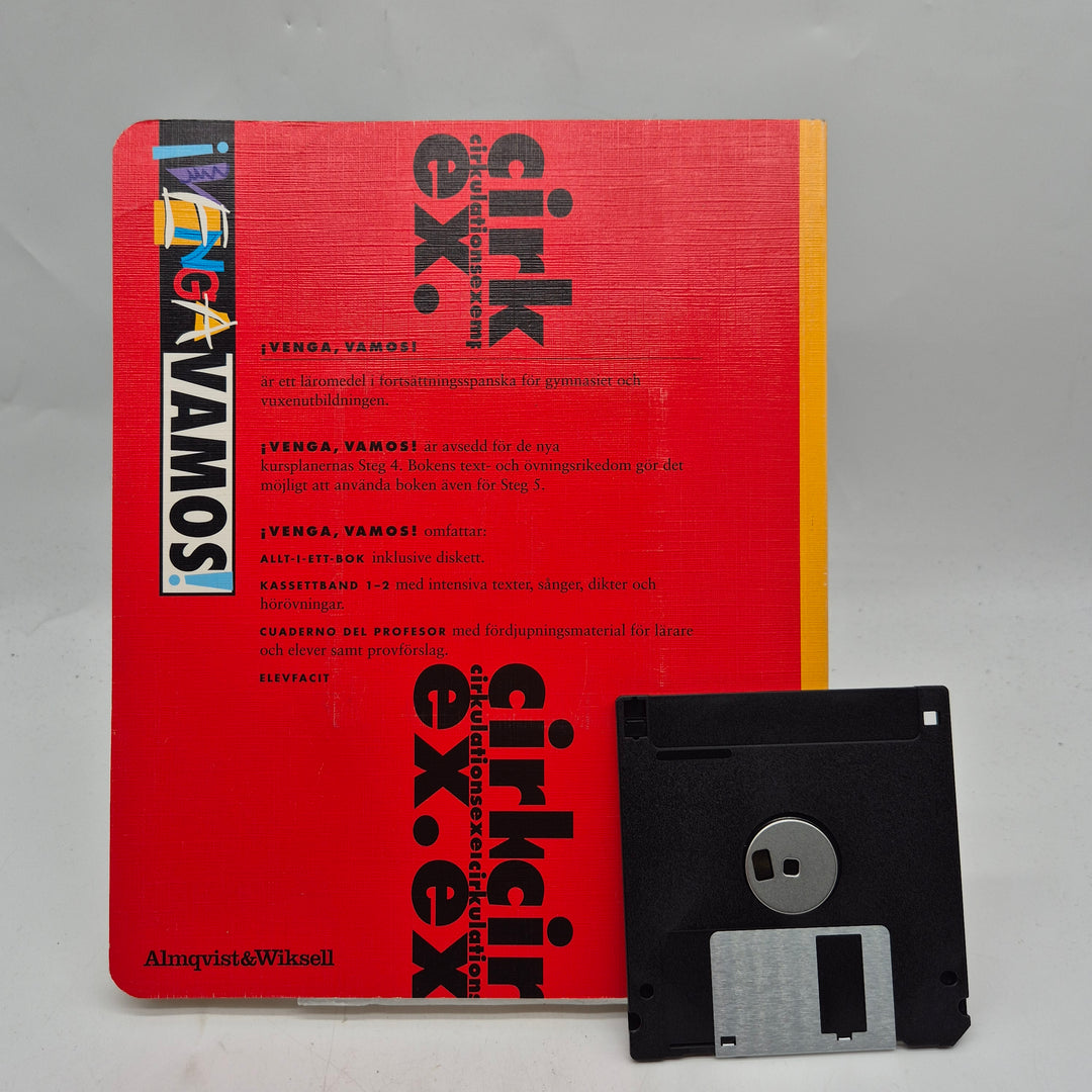 Retro spansk lärobok med diskett Almqvist & Wiksell