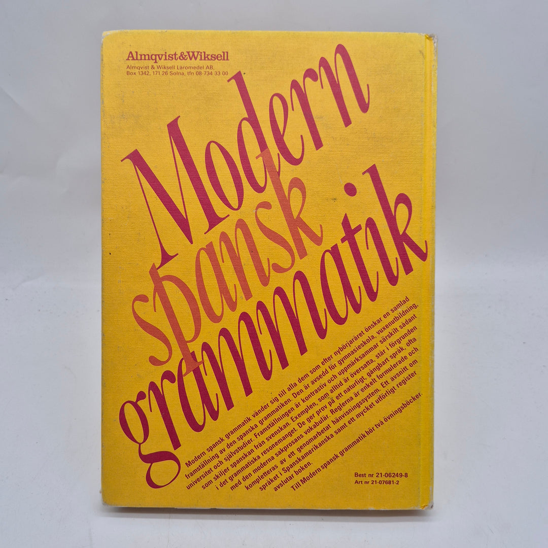 Modern spansk grammatikbok Almqvist & Wiksell