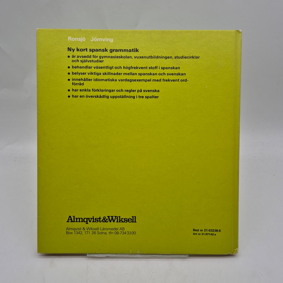 Retro spansk grammatikbok Almqvist & Wiksell