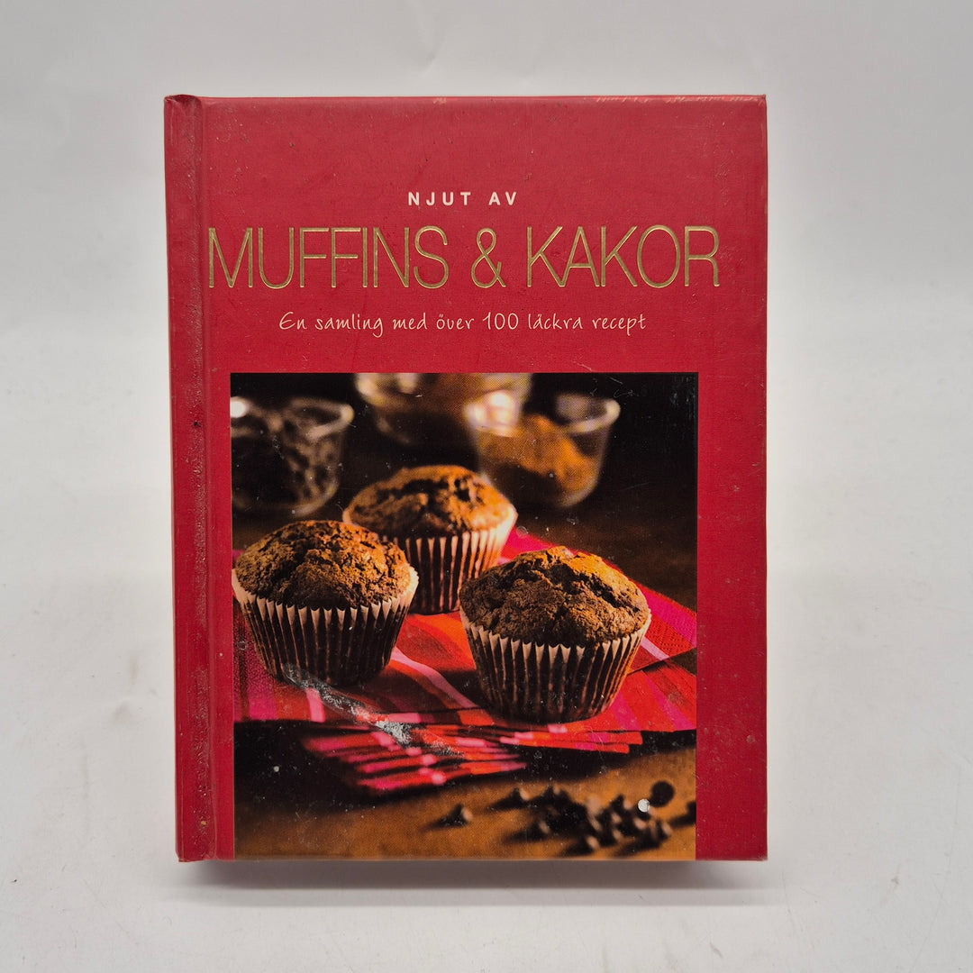 Inbunden kokbok muffins och kakor begagnad
