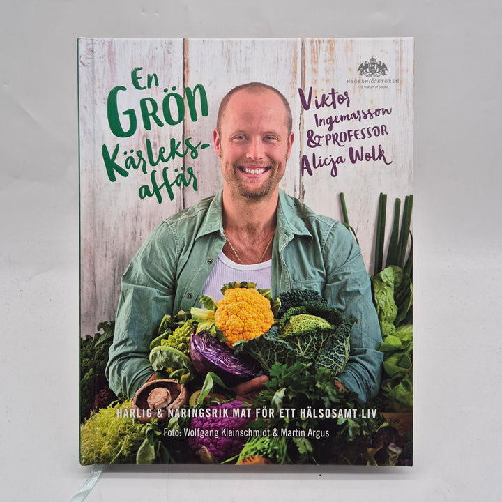 En grön kärleksaffär växtbaserad kokbok