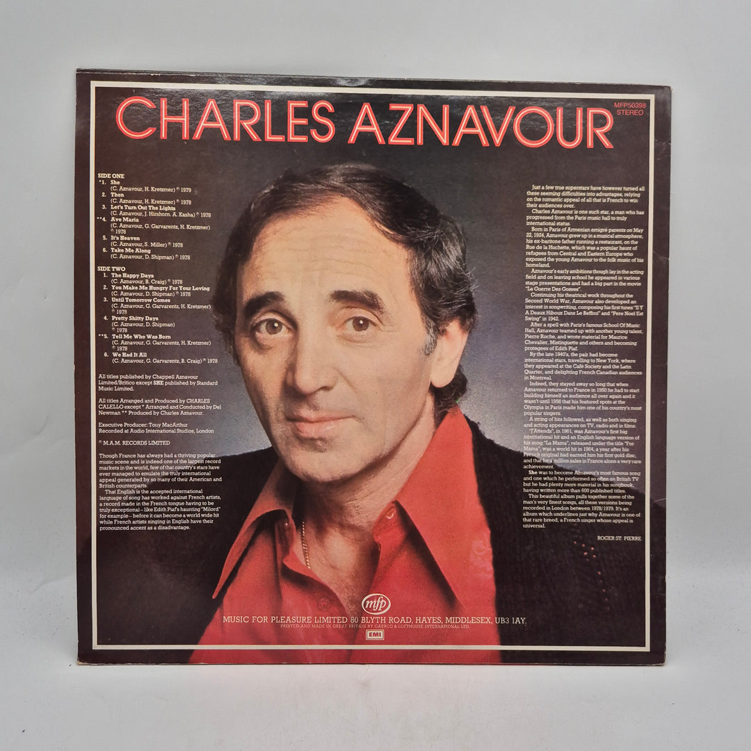 Charles Aznavour She retro vinyl LP