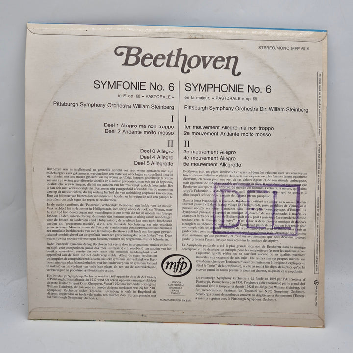 Beethoven Pastoral symfoni 6 retro vinyl LP