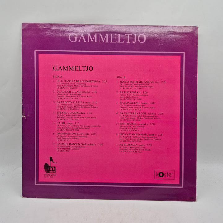 Retro LP Gammeltjo svensk dansmusik Koster