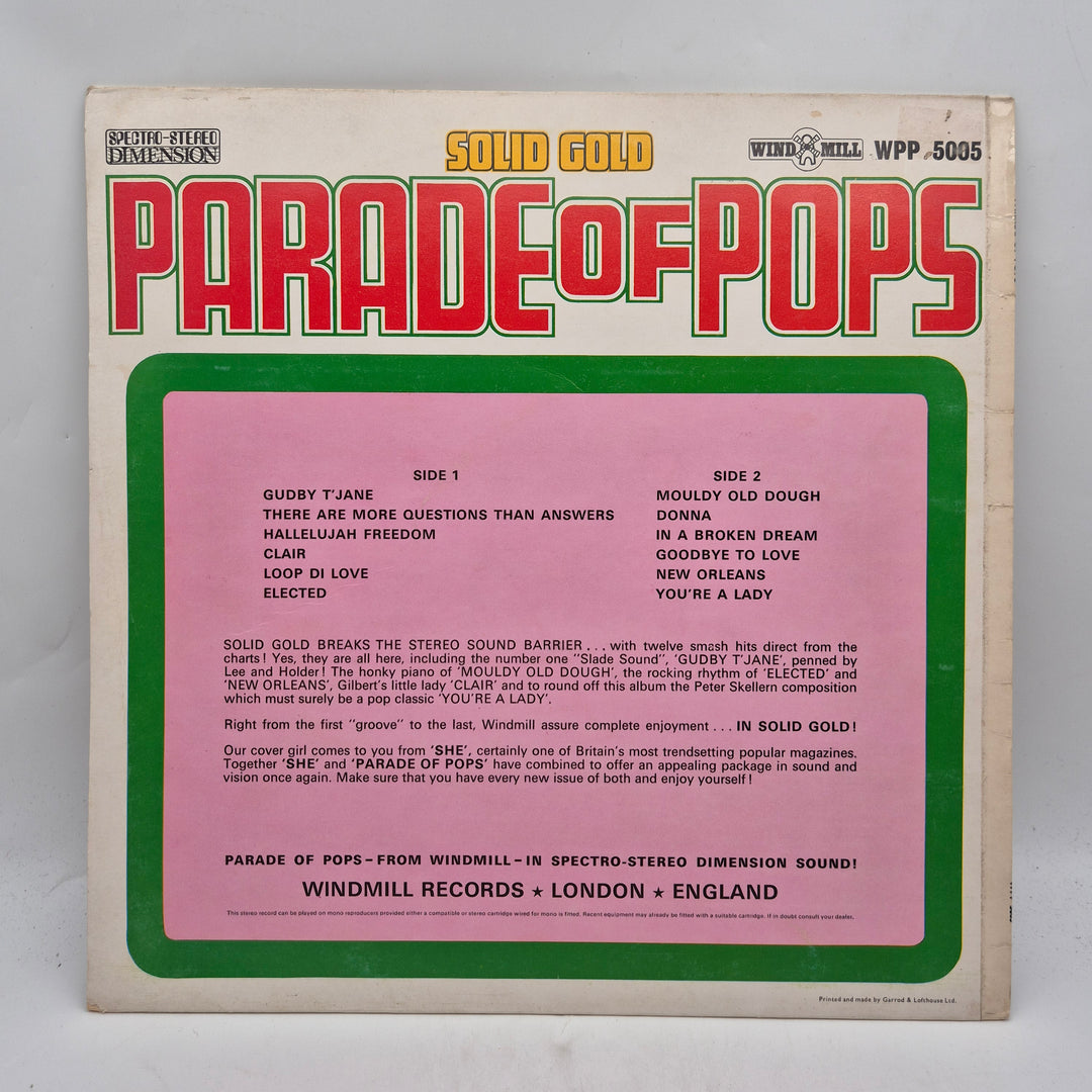 Solid Gold Parade Of Pops retro vinyl LP