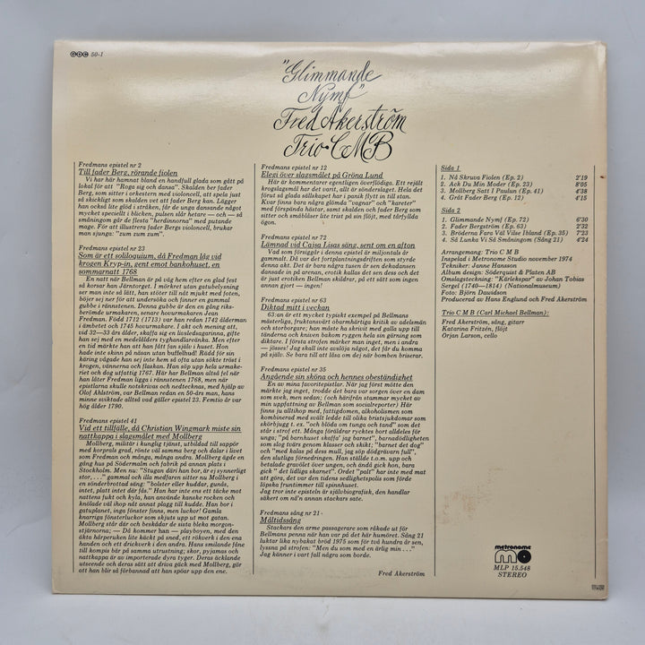 Glimmande Nymf vinyl LP Fred Åkerström retro