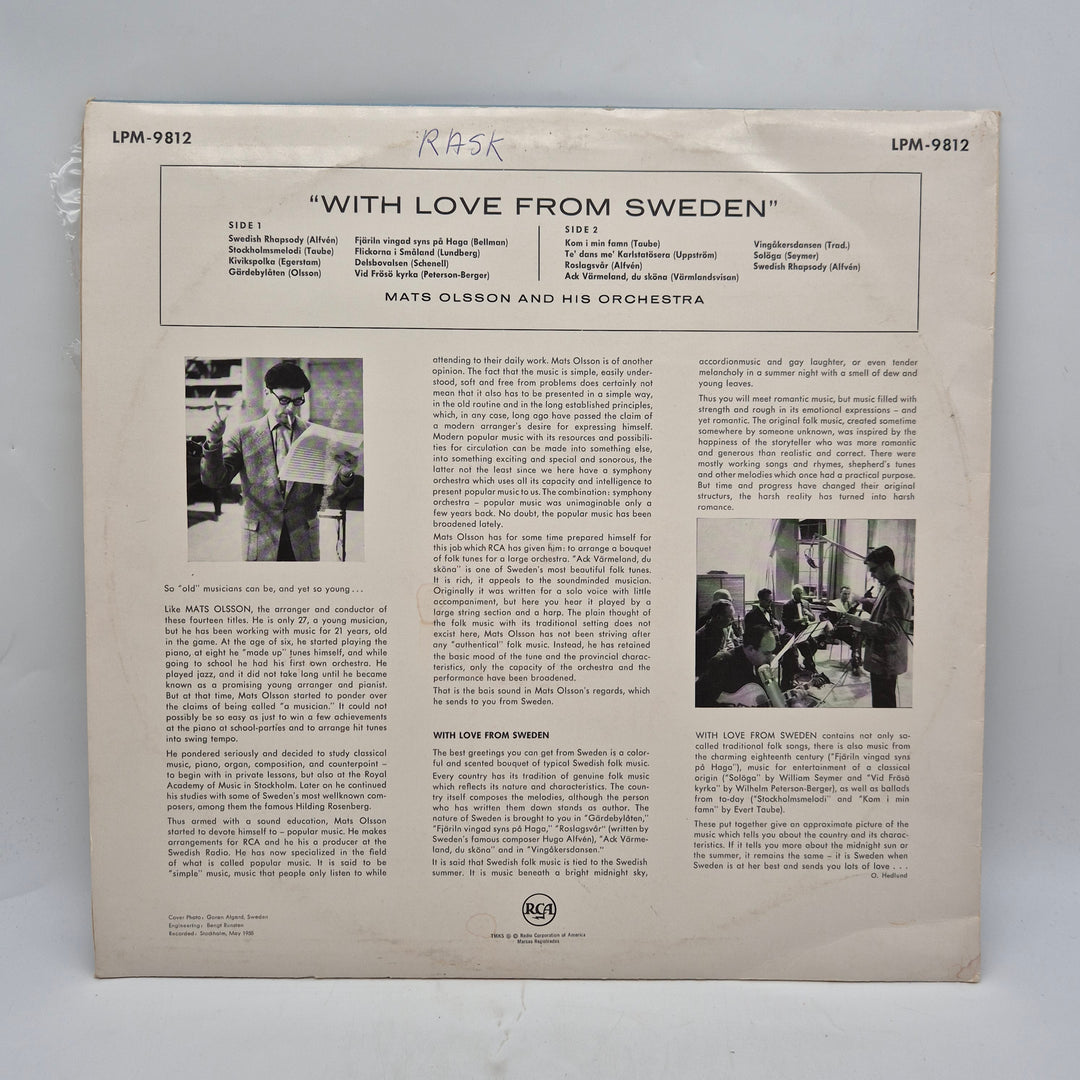 Retro vinyl LP With Love From Sweden