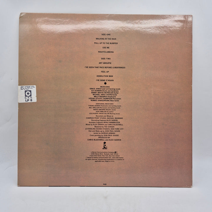 Grace Jones Nightclubbing retro vinyl LP