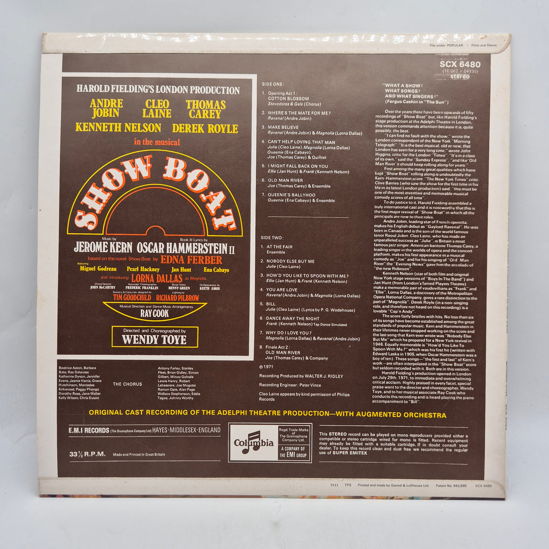 Show Boat original cast vinyl Columbia retro