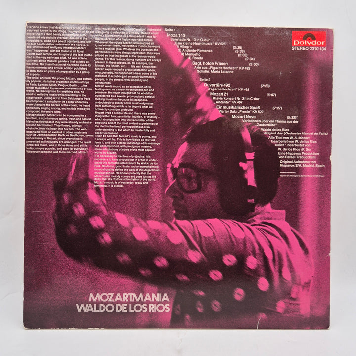 Mozartmania LP Waldo de los Rios retro Polydor