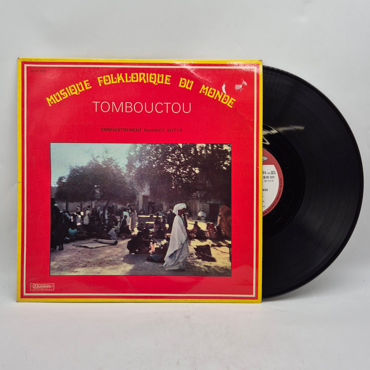 Retro LP Musique Folklorique Tombouctou rött omslag