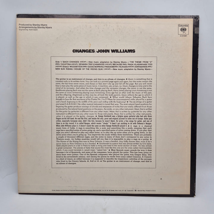 John Williams Changes retro vinyl LP Columbia