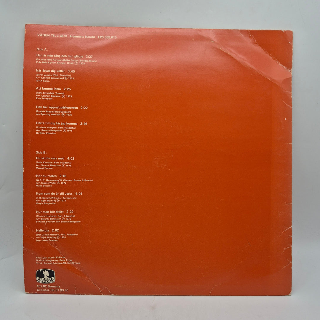 Retro vinyl LP Vägen till Gud Hemmets Härold