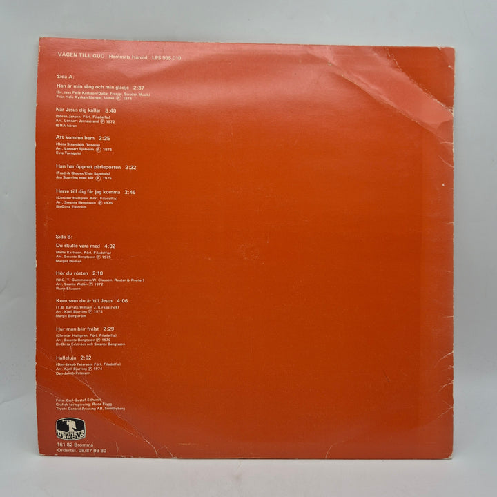 Retro vinyl LP Vägen till Gud Hemmets Härold