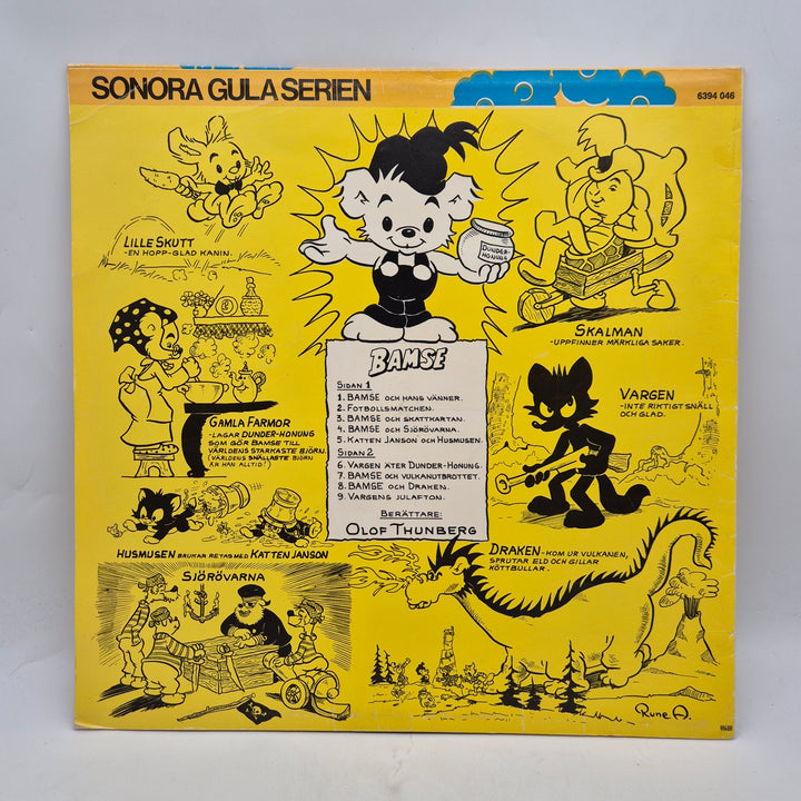 Retro Bamse LP vinyl Sonora Gula Serien