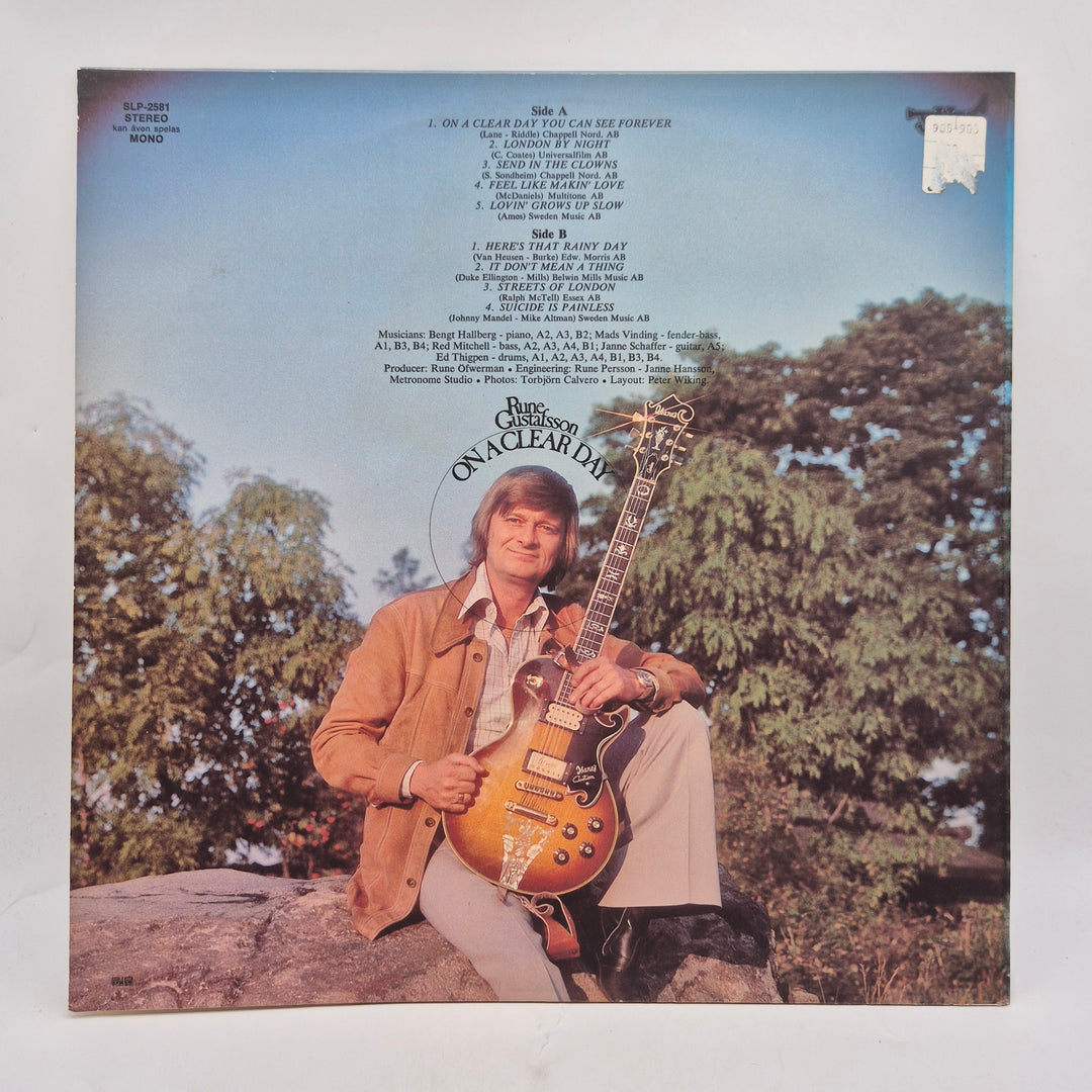 Rune Gustafsson On A Clear Day vinyl LP
