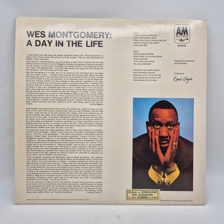 Wes Montgomery A Day In The Life vinyl LP