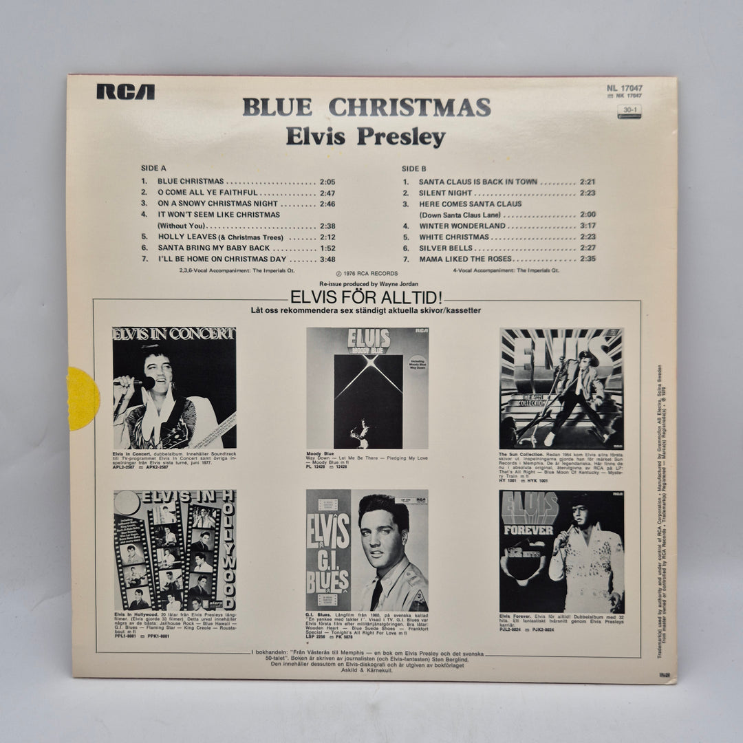 Elvis Presley Blue Christmas retro vinyl LP
