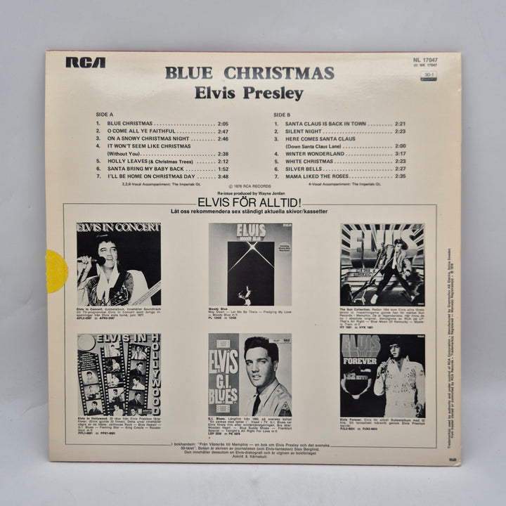 Elvis Presley Blue Christmas retro vinyl LP