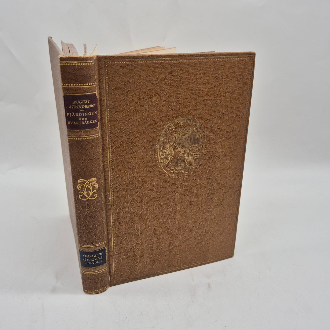 August Strindberg bok brun helskinn retro