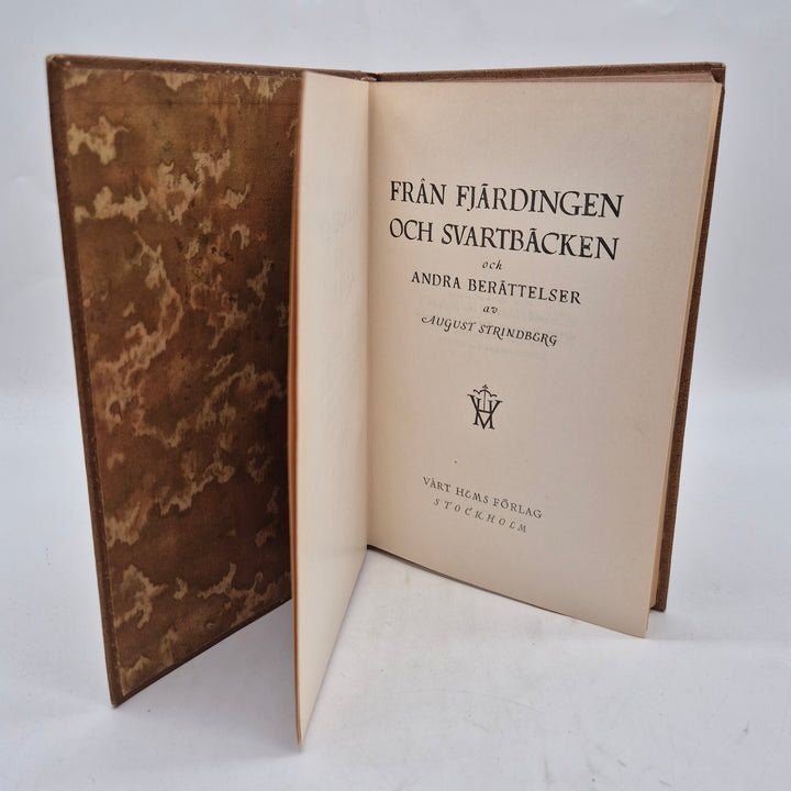 August Strindberg bok brun helskinn retro