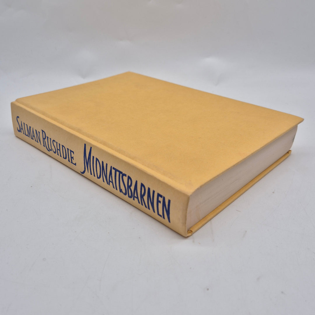 Midnattsbarnen Salman Rushdie gul inbunden Bonniers