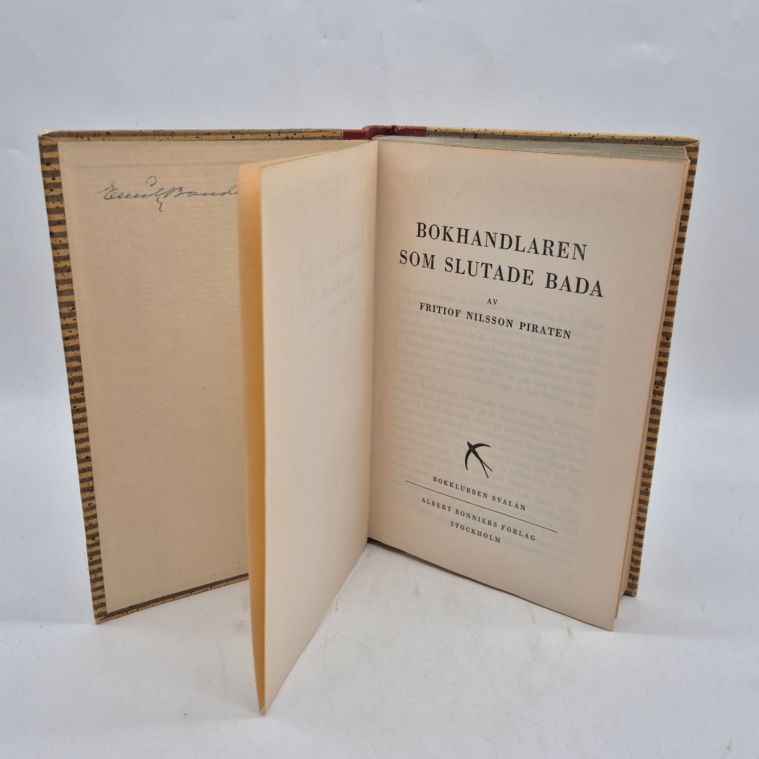 Bokhandlaren som slutade bada retro inbunden bok