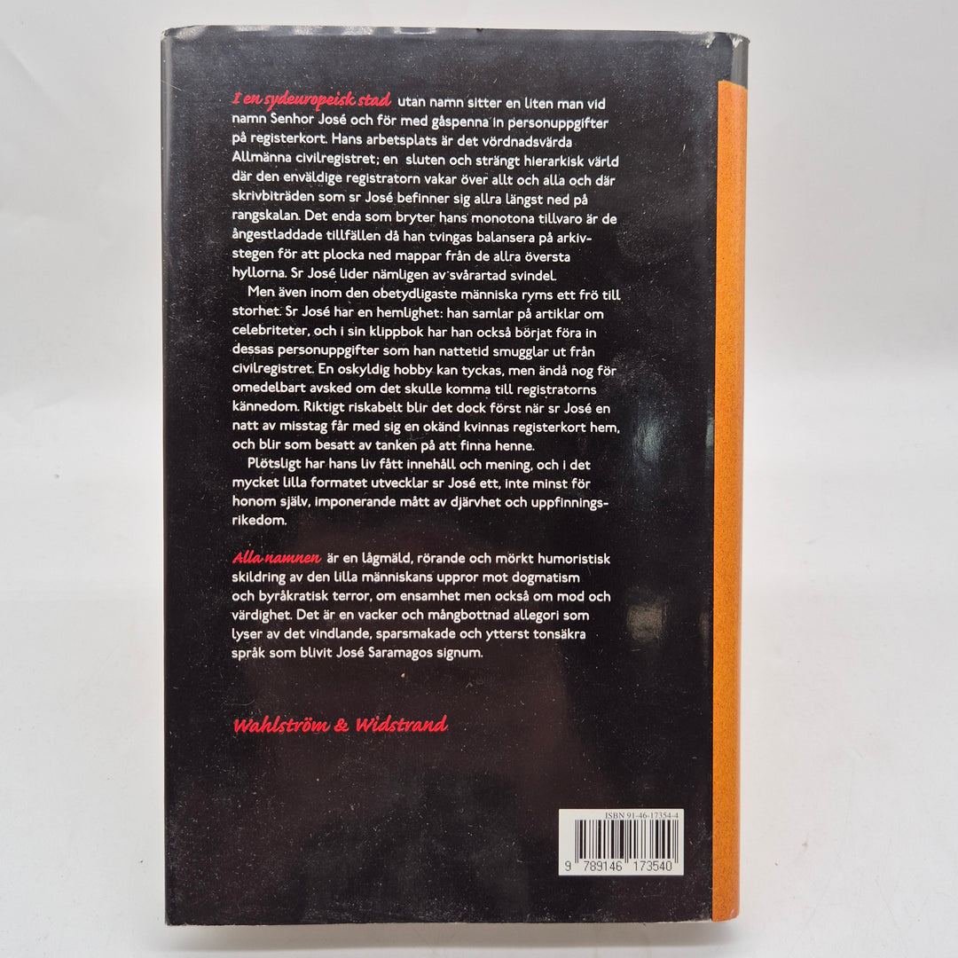 Alla namnen inbunden roman Saramago retro