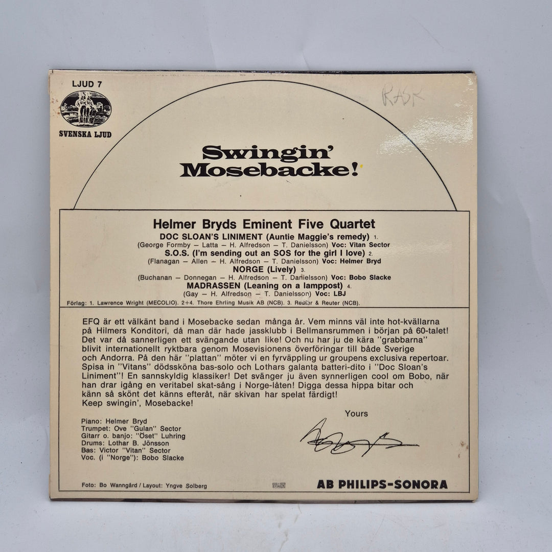 Retro vinylsingel Swingin Mosebacke 7 tum