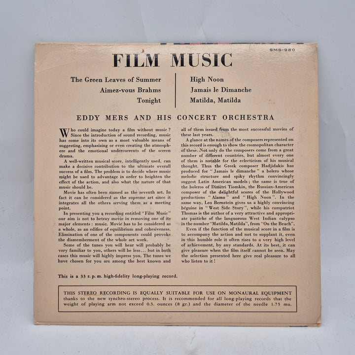 Retro EP vinylskiva filmmusik Eddy Mers