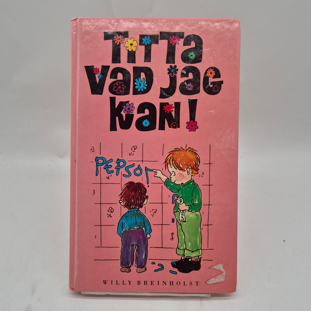 Titta vad jag kan barnbok rosa retro