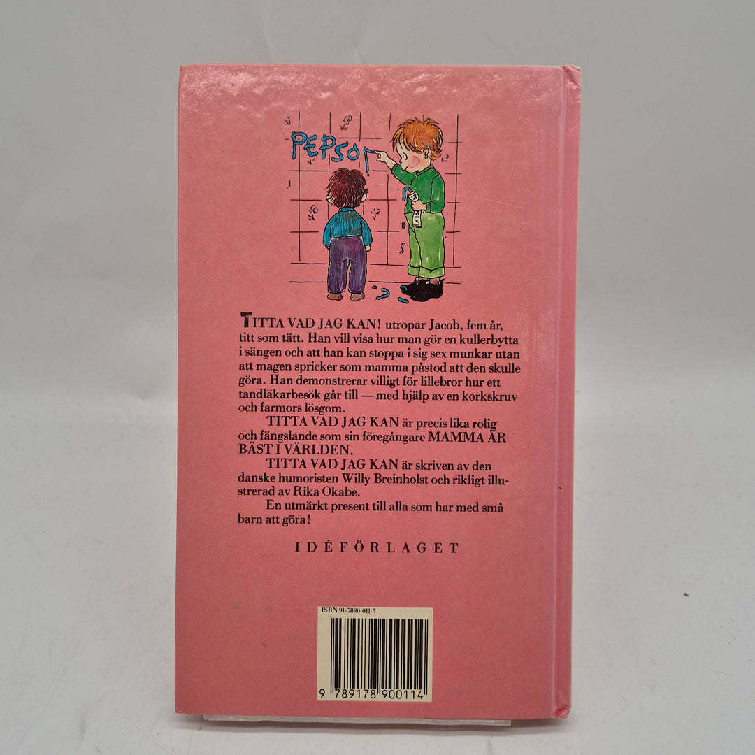 Titta vad jag kan barnbok rosa retro