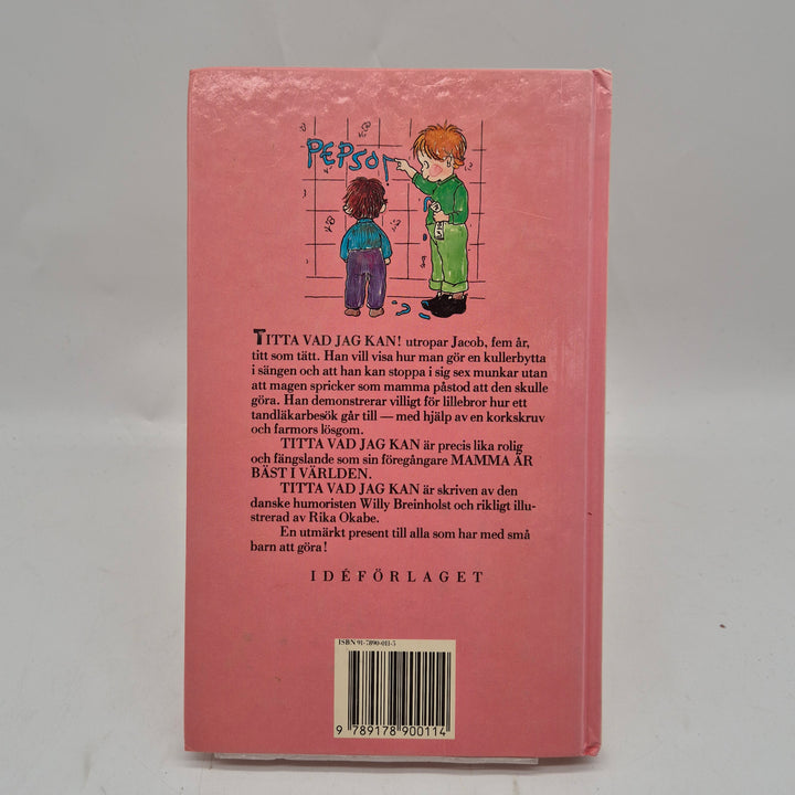 Titta vad jag kan barnbok rosa retro
