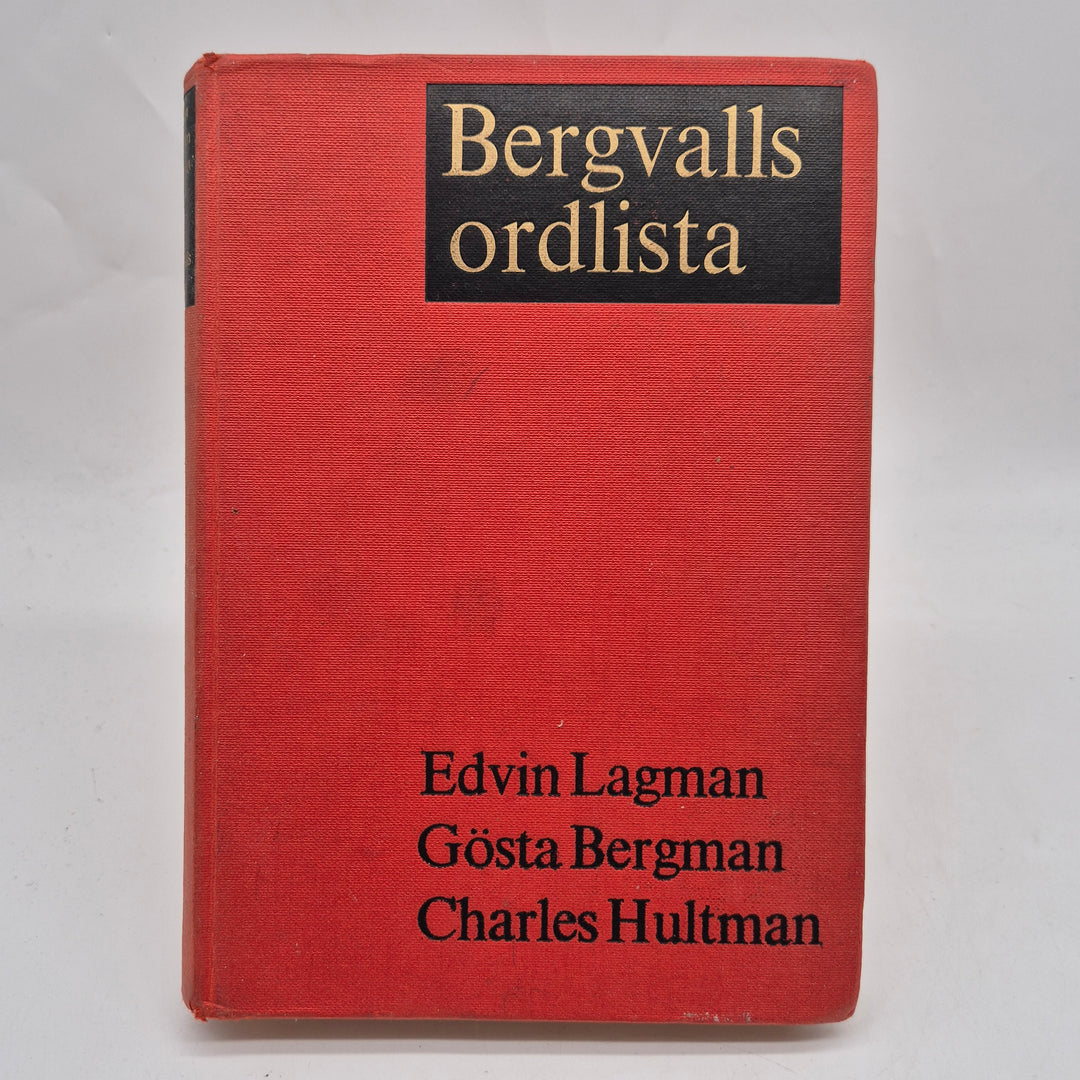 Bergvalls ordlista retro röd inbunden bok
