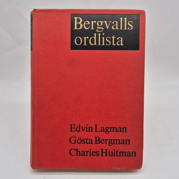 Bergvalls ordlista retro röd inbunden bok