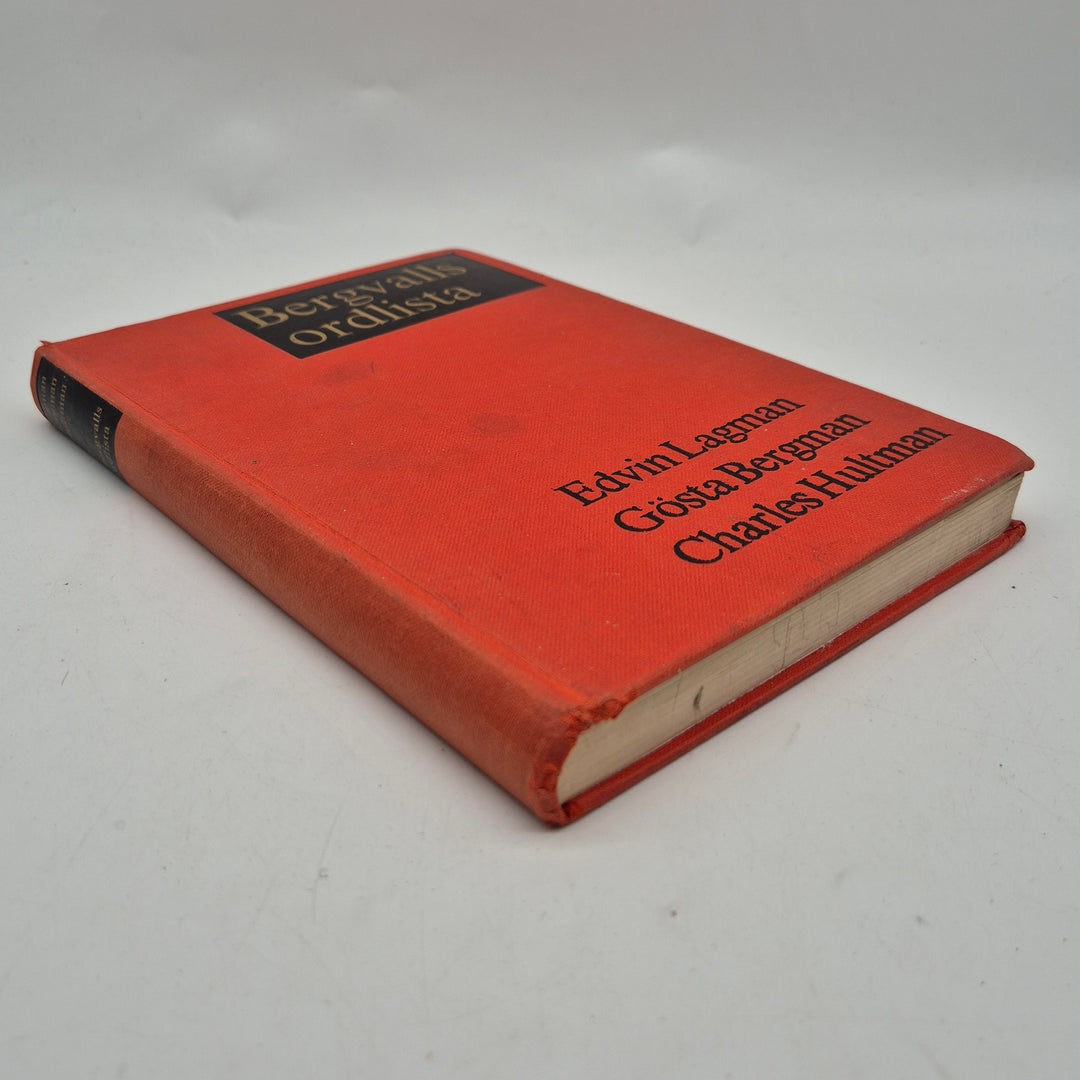 Bergvalls ordlista retro röd inbunden bok