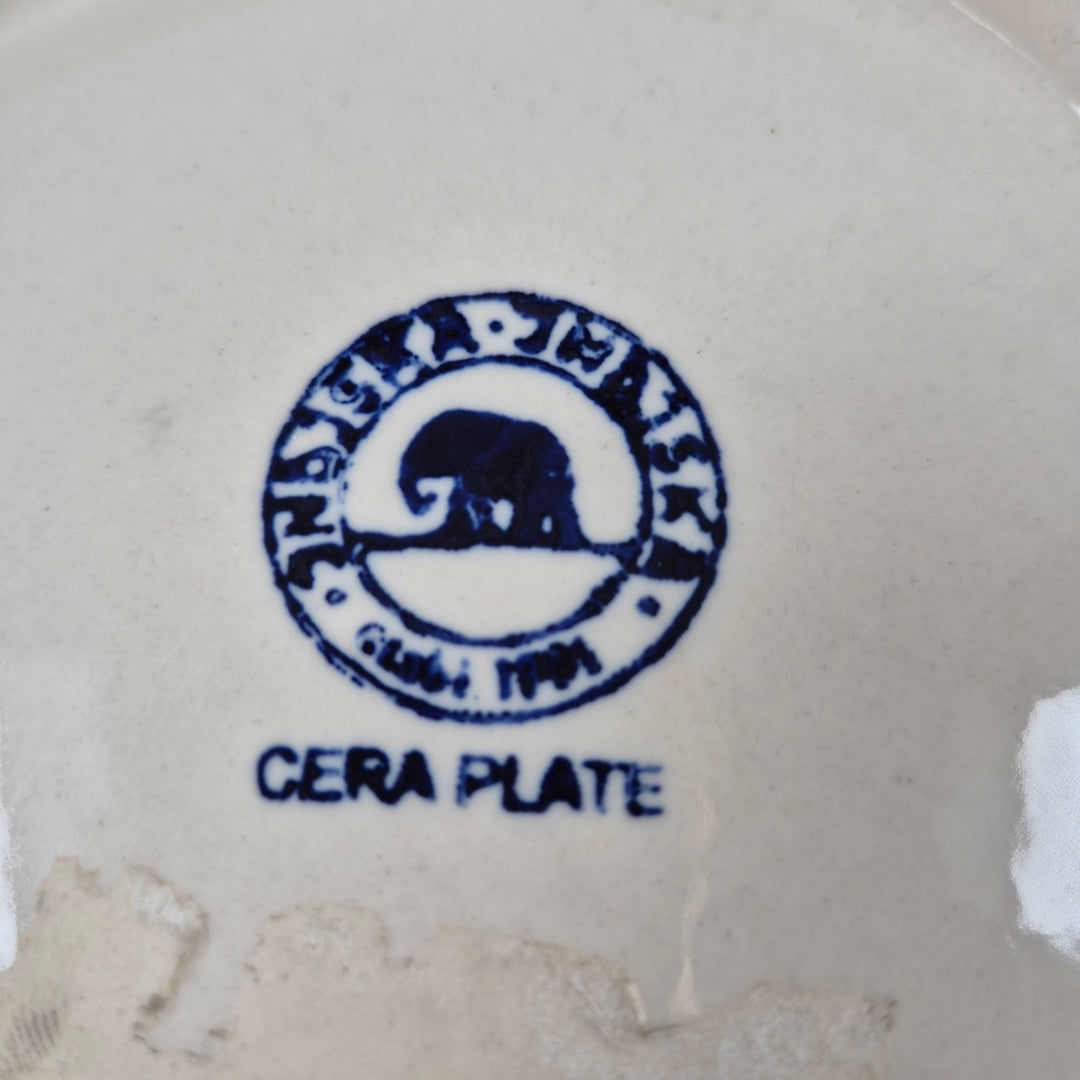Cera Plate blåvit keramik tallrik serveringsfat