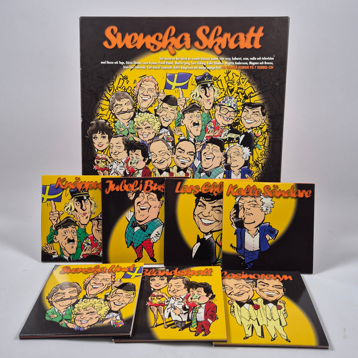 Svenska Skratt retro dubbel CD humorsamling