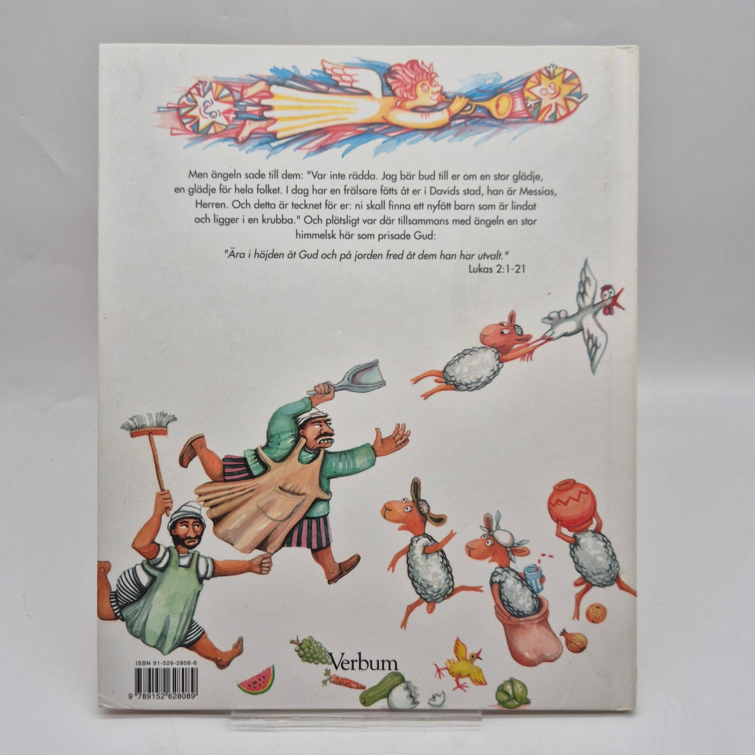 Kalabaliken i Betlehem färgstark julbilderbok Verbum